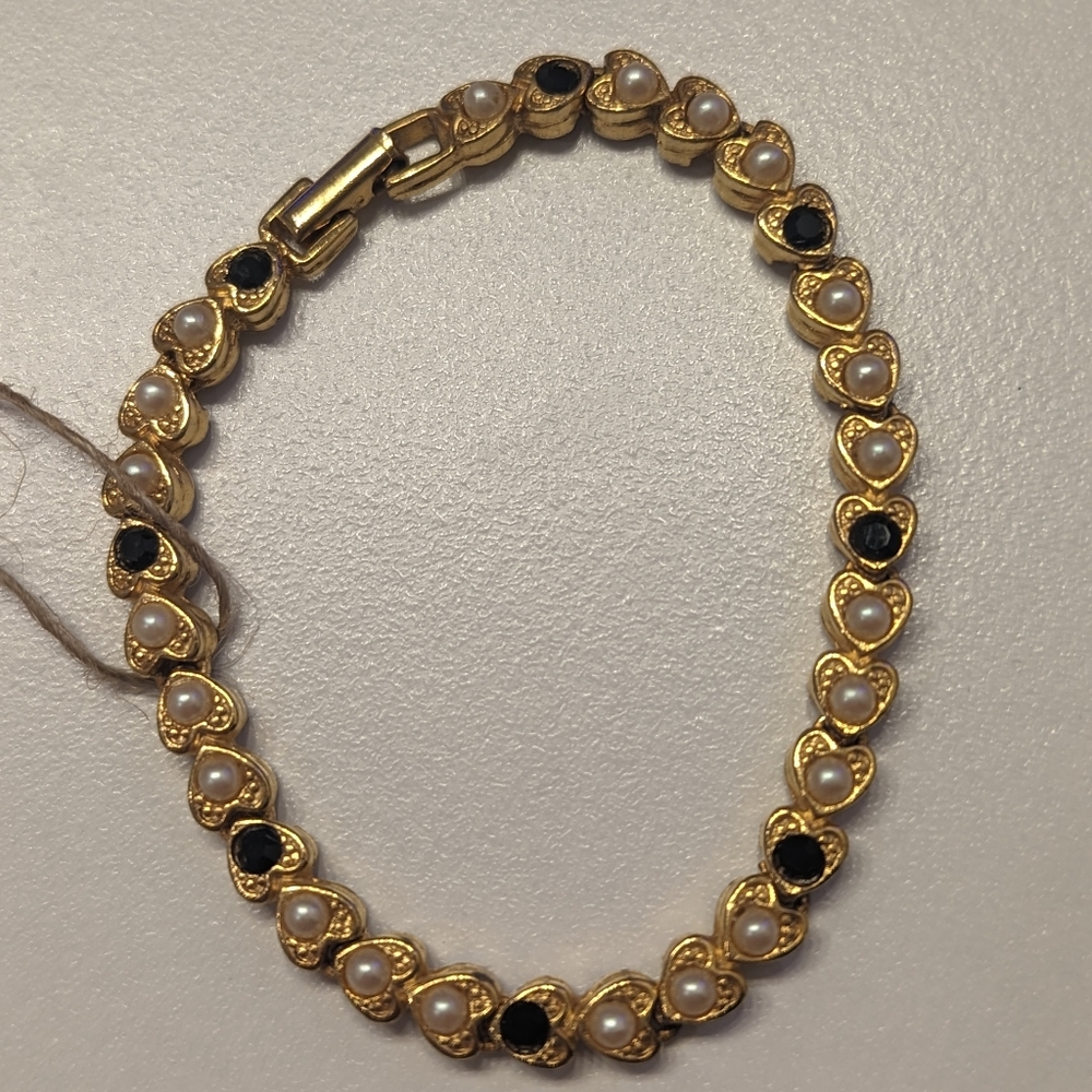 yellow Gold Tone Heart bracelet